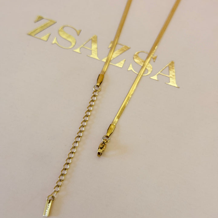 Zircone solitaire stainless steel gold plated pendant