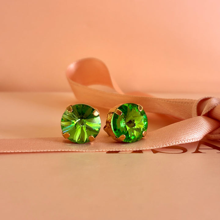 Green Preciosa crystals studs