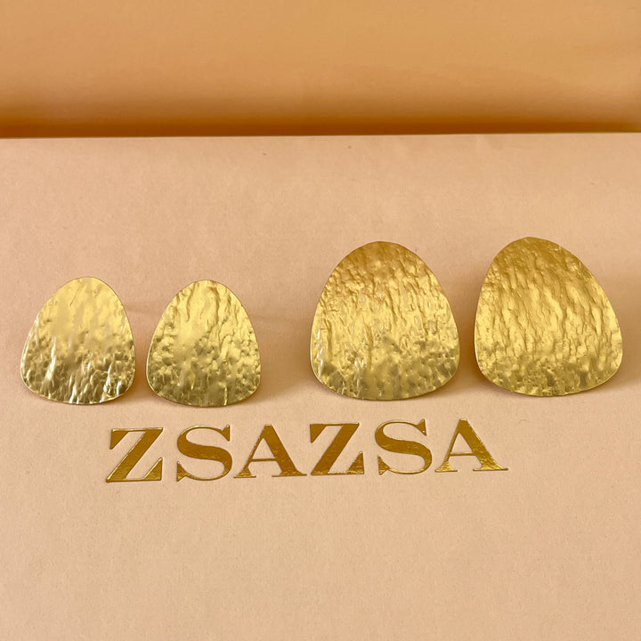 Gold handmade studs