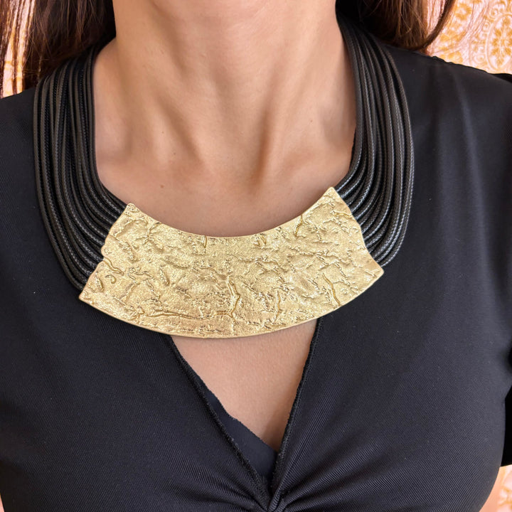 Black gold necklace