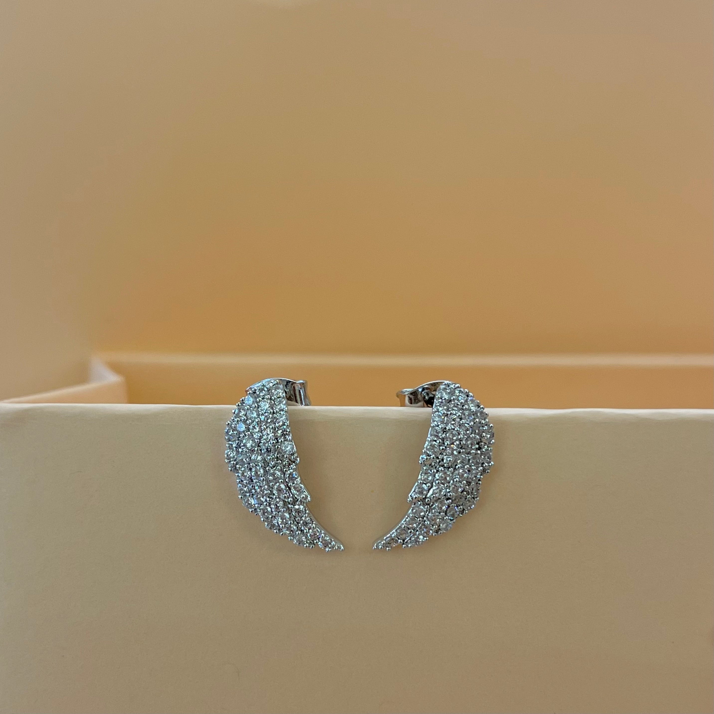 Wings zircone earrings