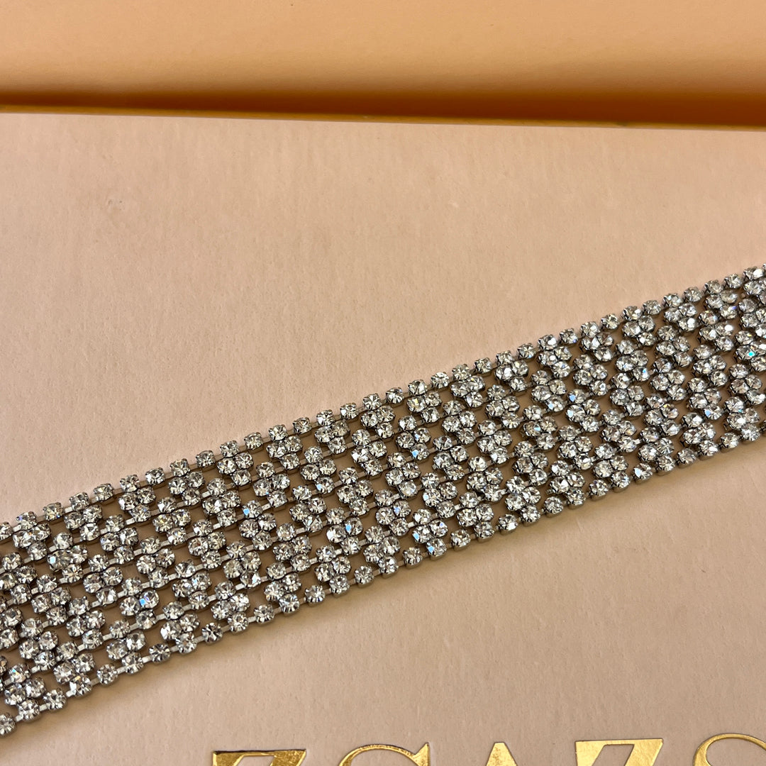 Swarovski crystals white gold plated bracelet