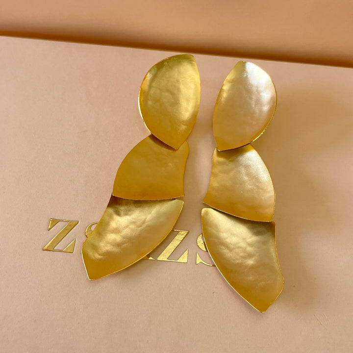 Gold handmade earrings