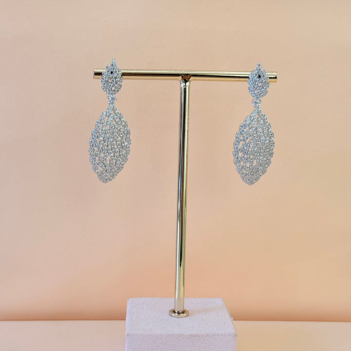 Marquise zircone silver earrings