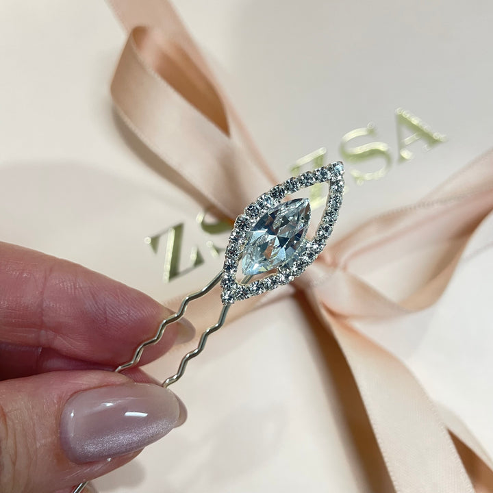 Marquise Swarovski pin