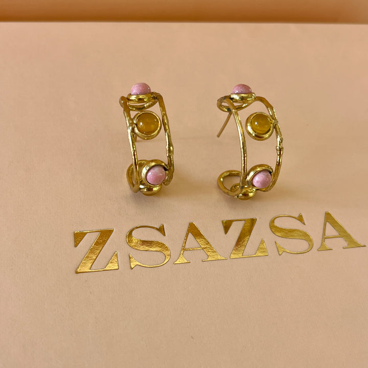 Pink & yellow handmade set