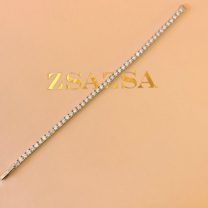 Tennis zircone sterling silver bracelet