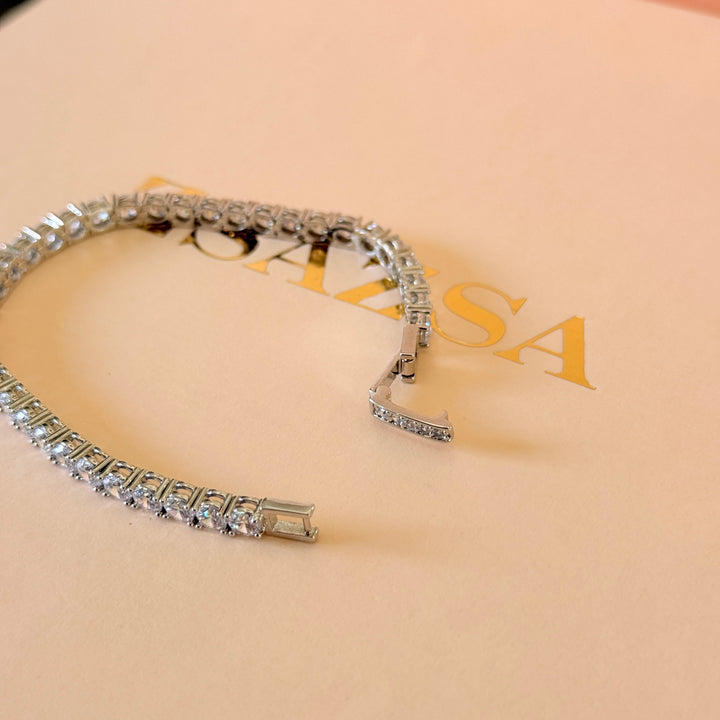 Tennis zircone silver bracelet