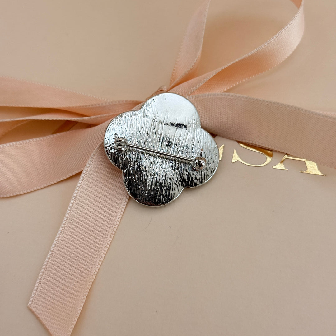 Van cleef Mother of Pearl Effect silver Brooch