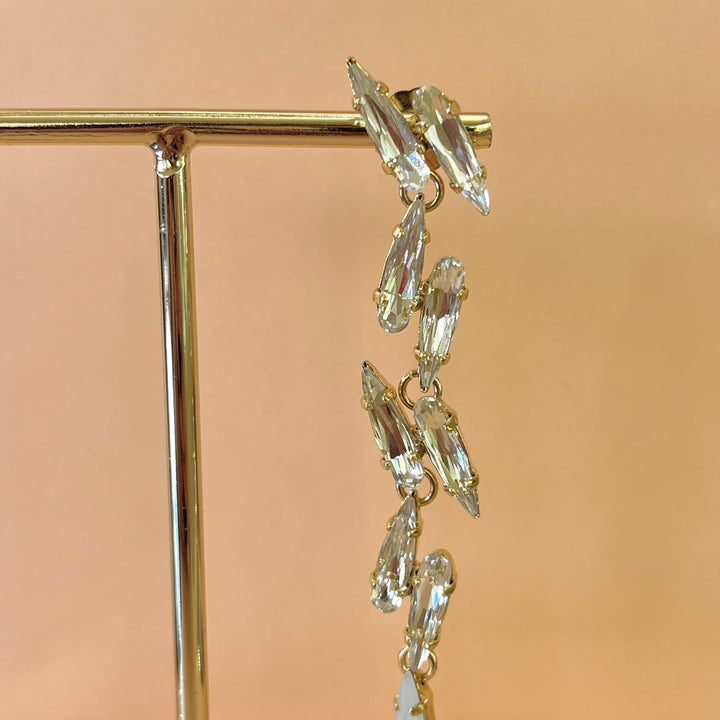 Swarovski crystals marquise gold plated earrings