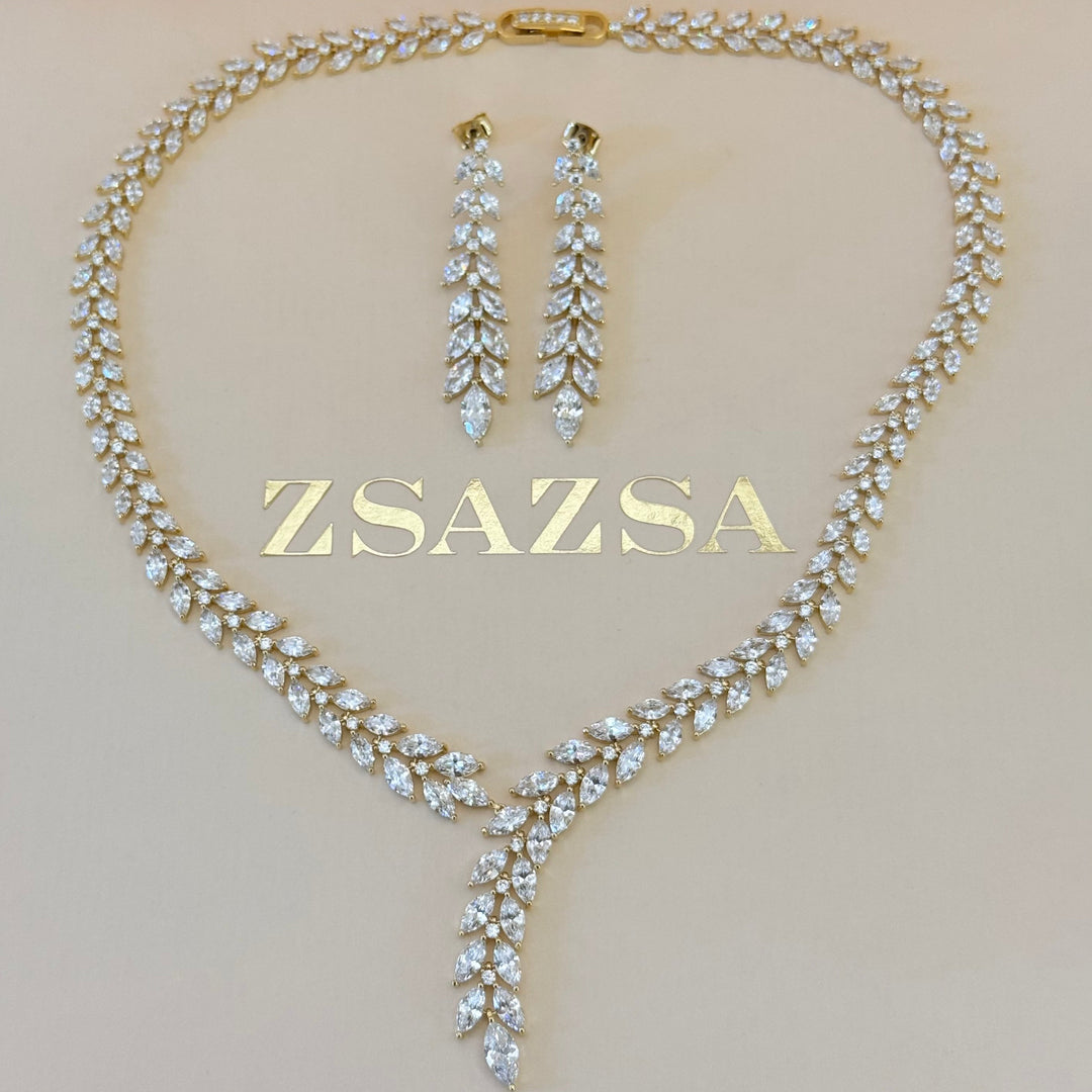 Marquise zircone gold plated