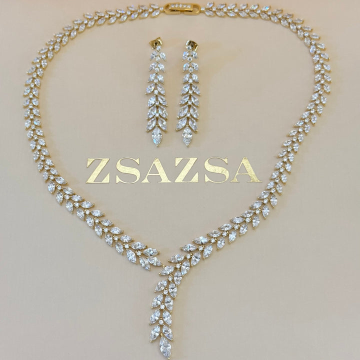 Marquise zircone gold plated