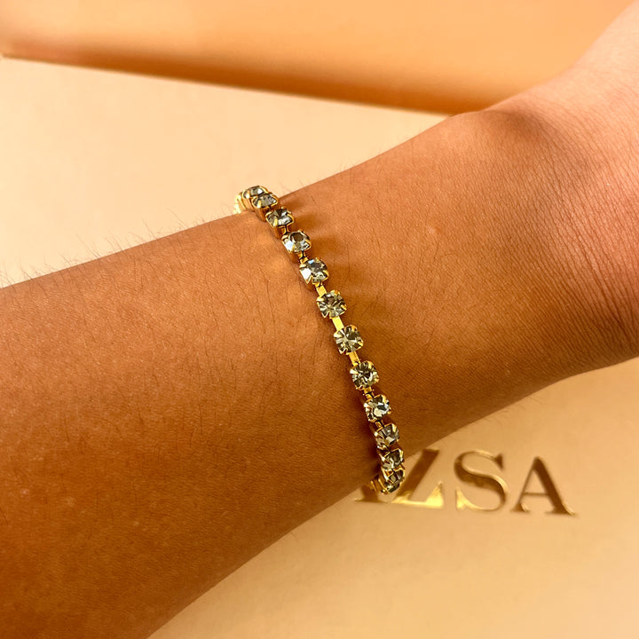 Grey preciosa crystals bracelet