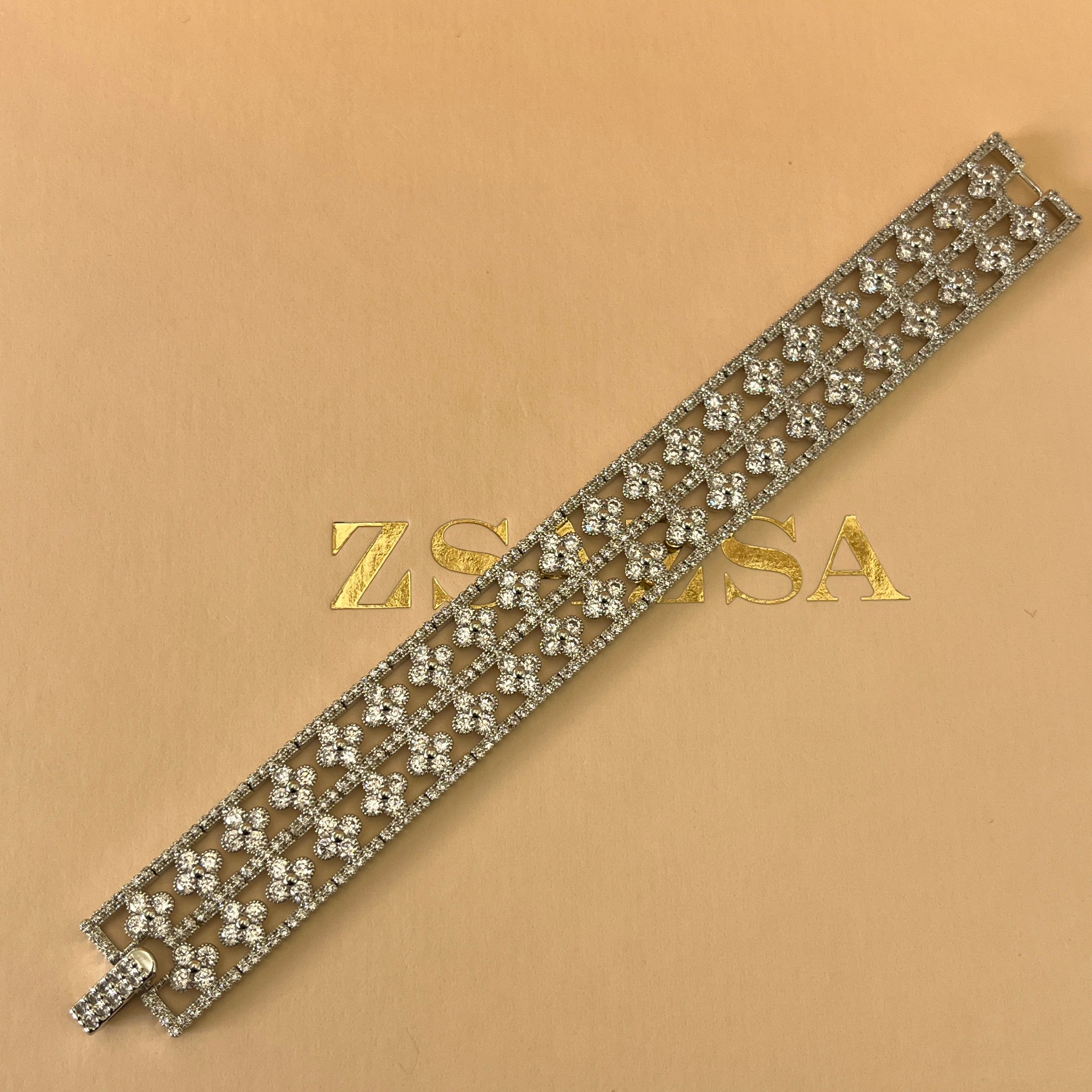 Silver zircone bracelet