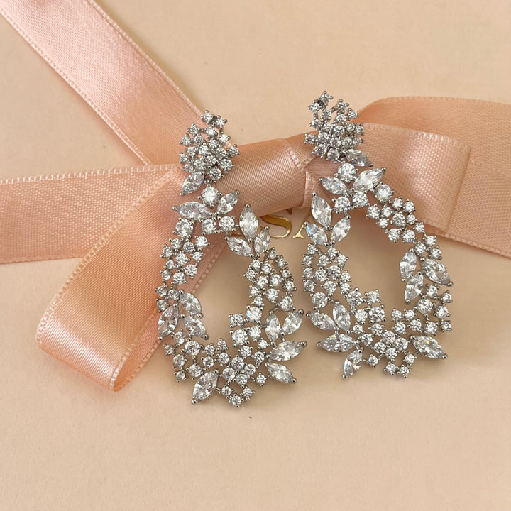 Silver zircone earrings