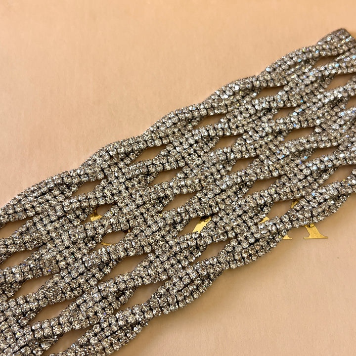 Swarovski crystals think white gold plated bracelet