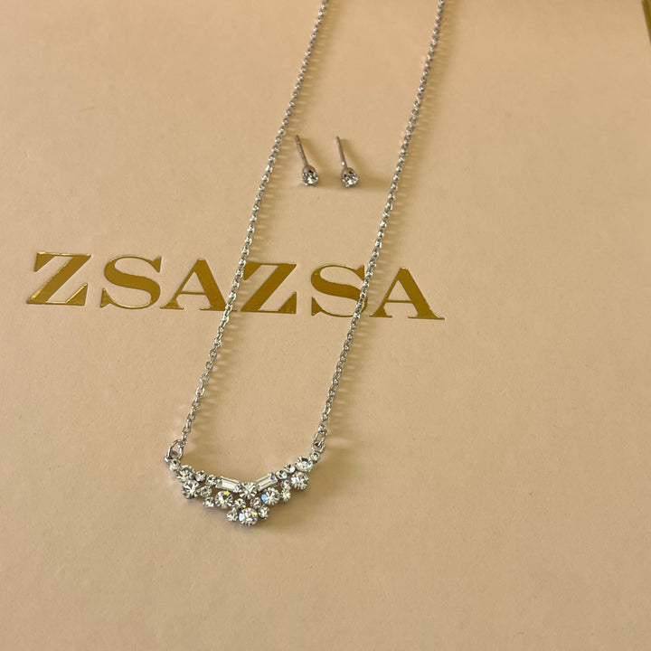 Silver zircone set