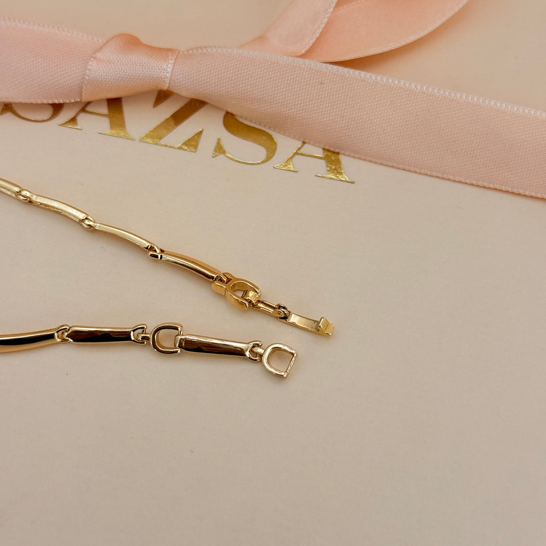 Zircone dainty gold plated bracelet