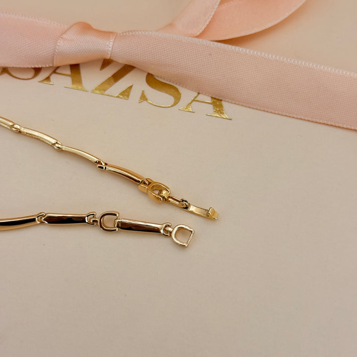 Zircone dainty gold plated bracelet