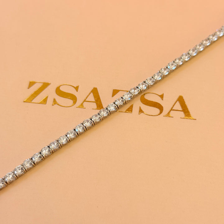 Tennis zircone sterling silver bracelet