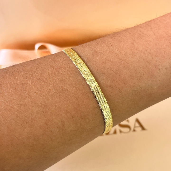 I love you gold plated bracelet