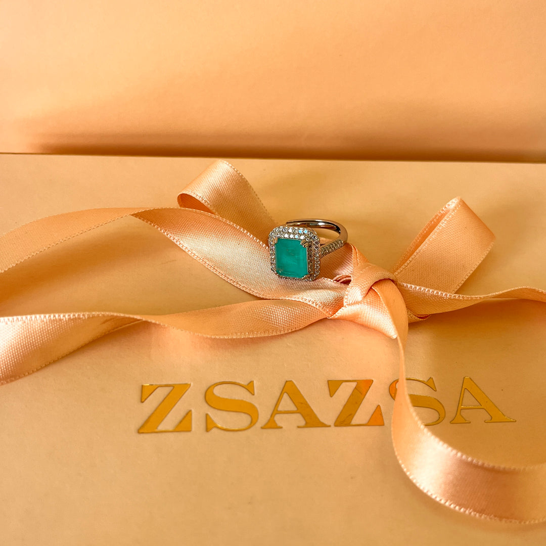 Mint zircone ring