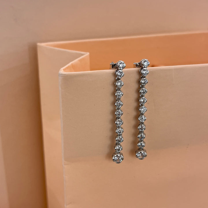 Silver zircone tennis set
