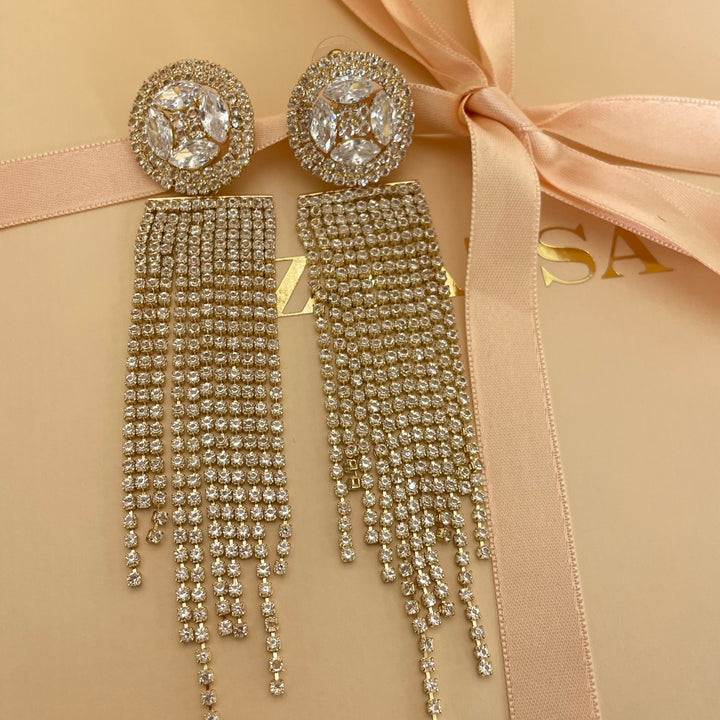 Long fringe earrings