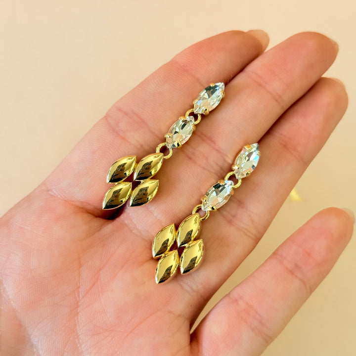 Marquise Swarovski crystals earrings and bracelet