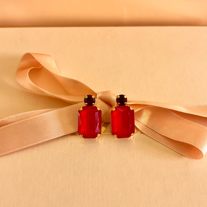 Red Swarovski crystals set