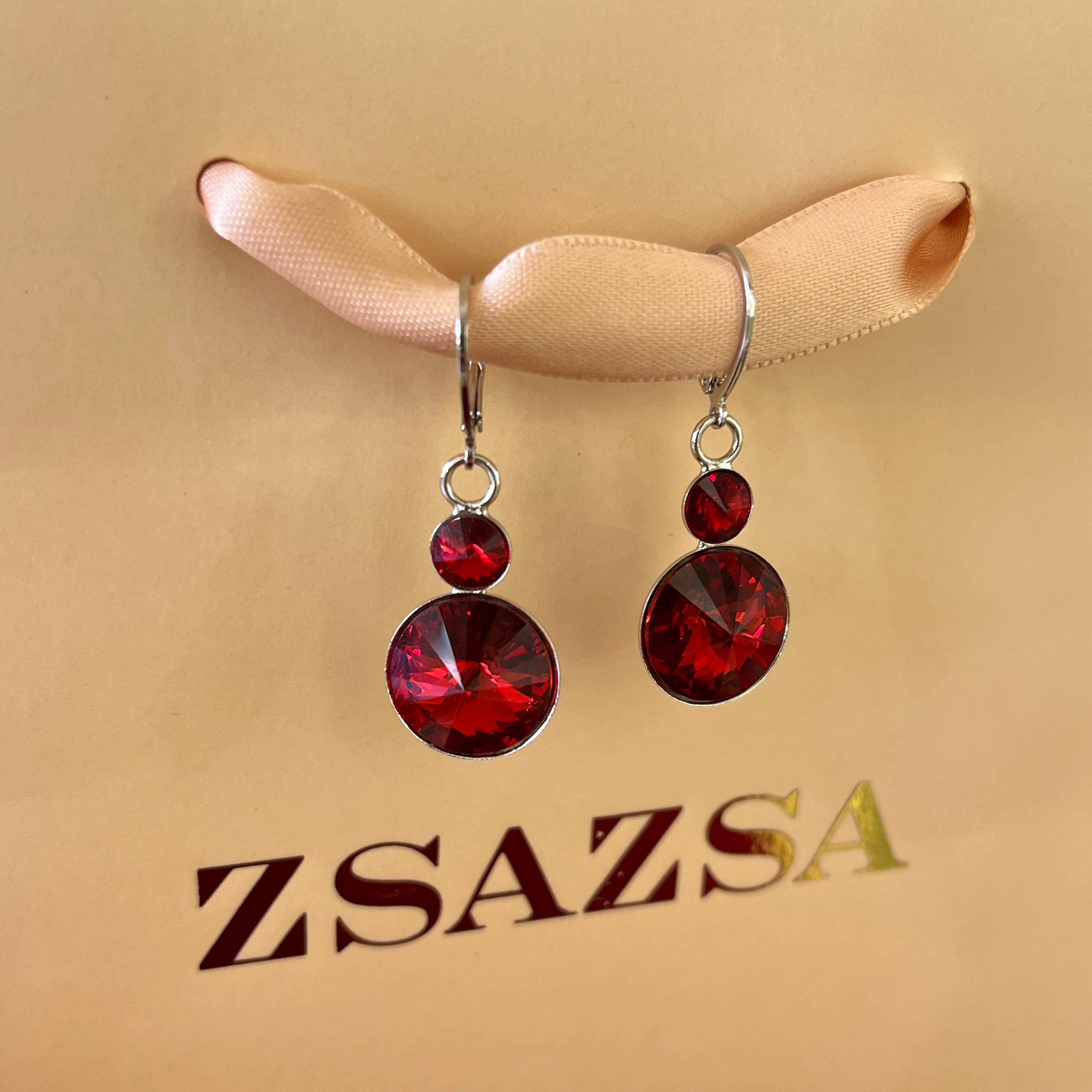 Red Swarovski crystals set