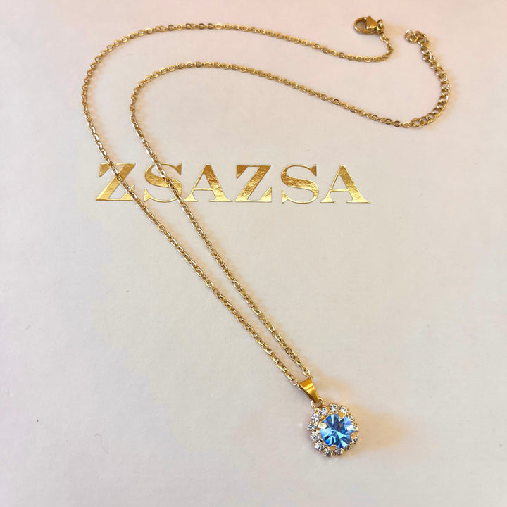 Light blue Swarovski crystals set