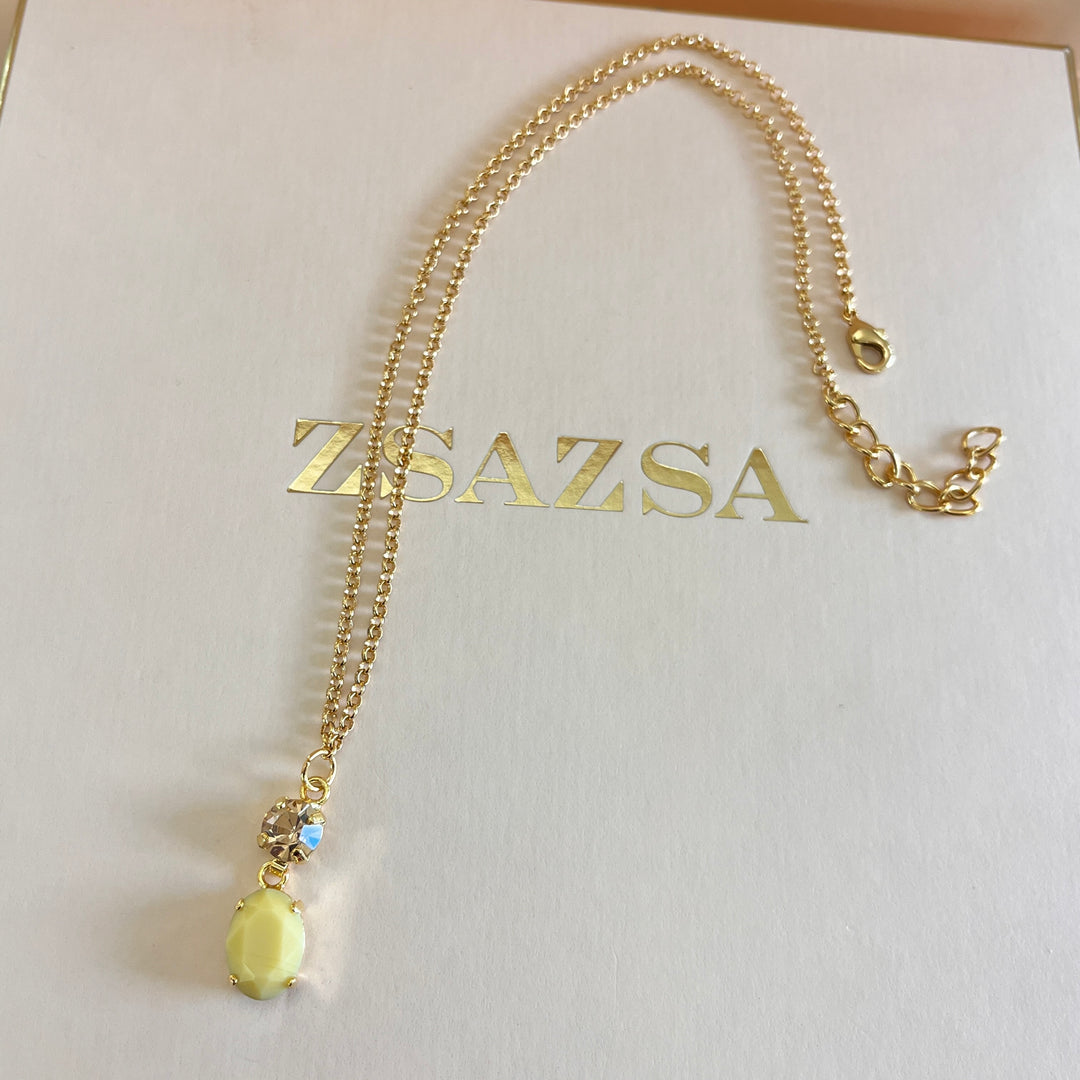Yellow and champagne Swarovski crystals set
