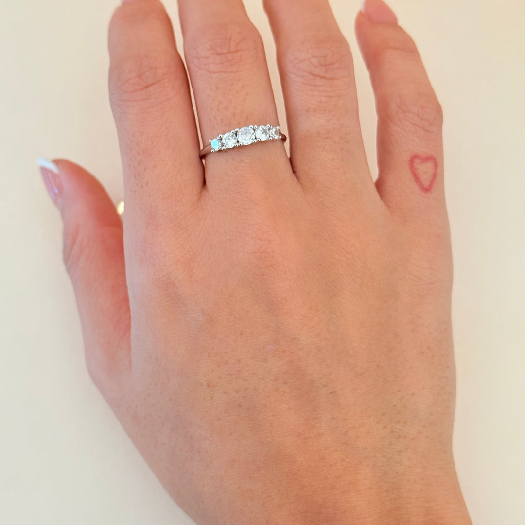 Trilogy zircone sterling silver set