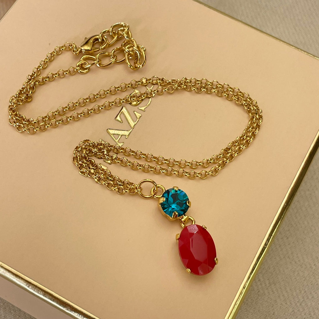 Turquoise & coral
