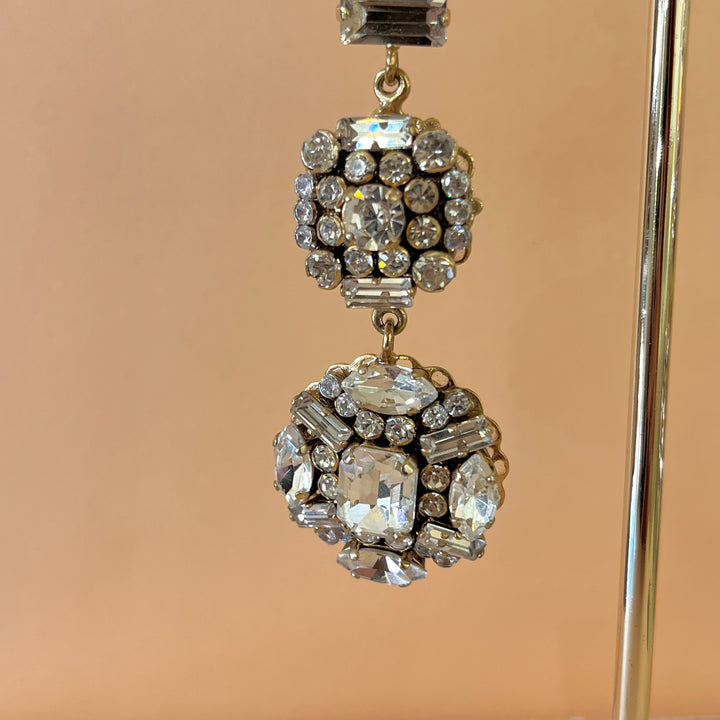 Swarovski crystals gold plated earrings