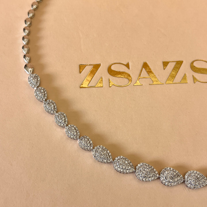 Teardrop zircone Sterling silver set