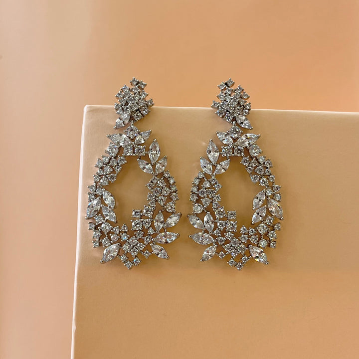 Silver zircone earrings