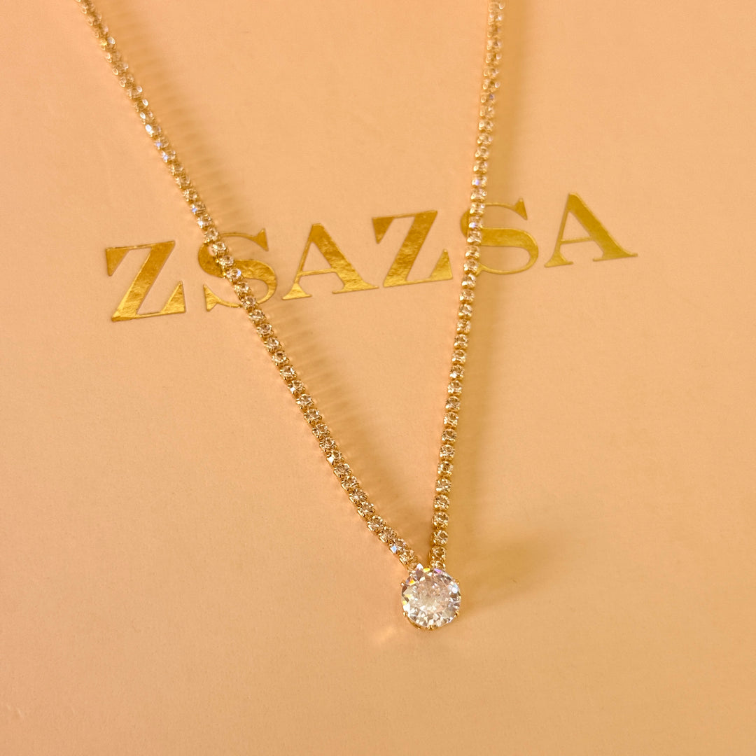 Dainty zircone gold plated set