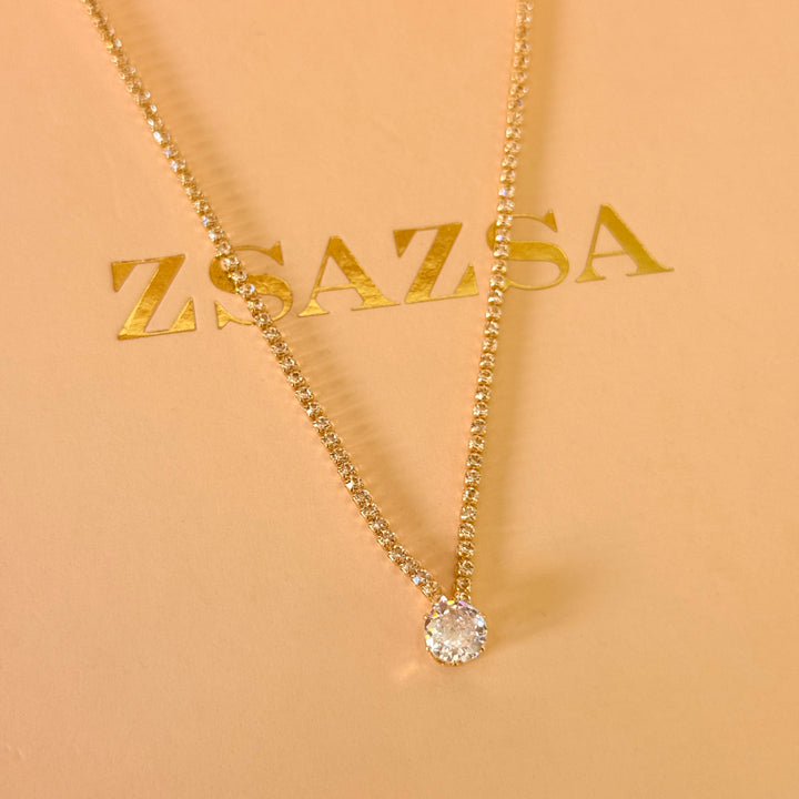 Dainty zircone gold plated set