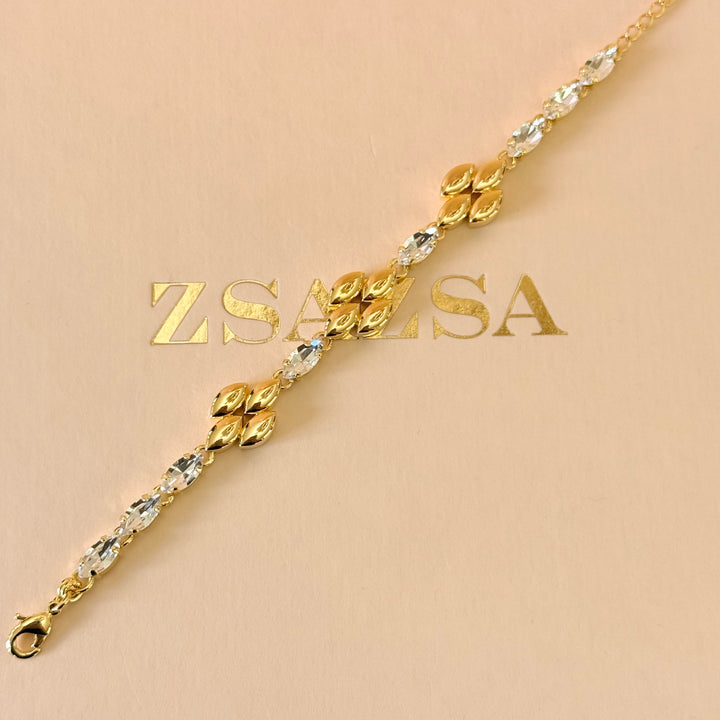 Marquise Swarovski crystals earrings and bracelet