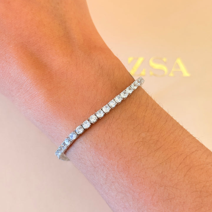 Tennis zircone sterling silver bracelet