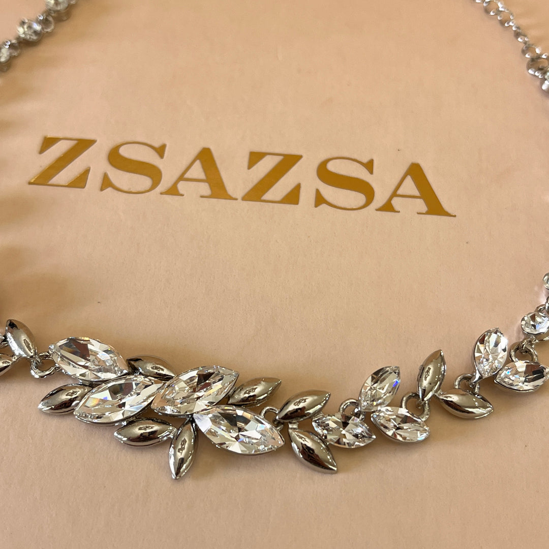 Swarovski crystals marquise gold plated set