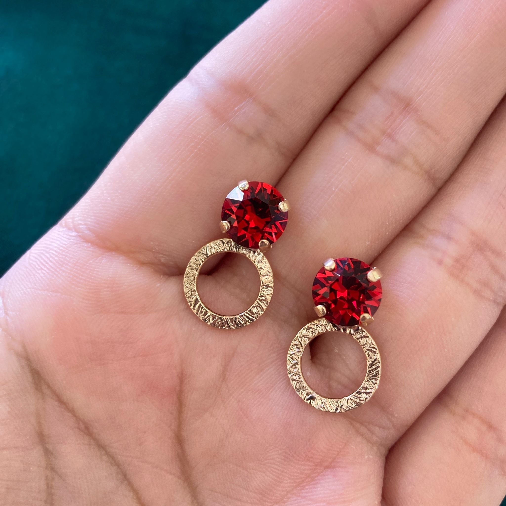 Red & Round Swarovski Crystals