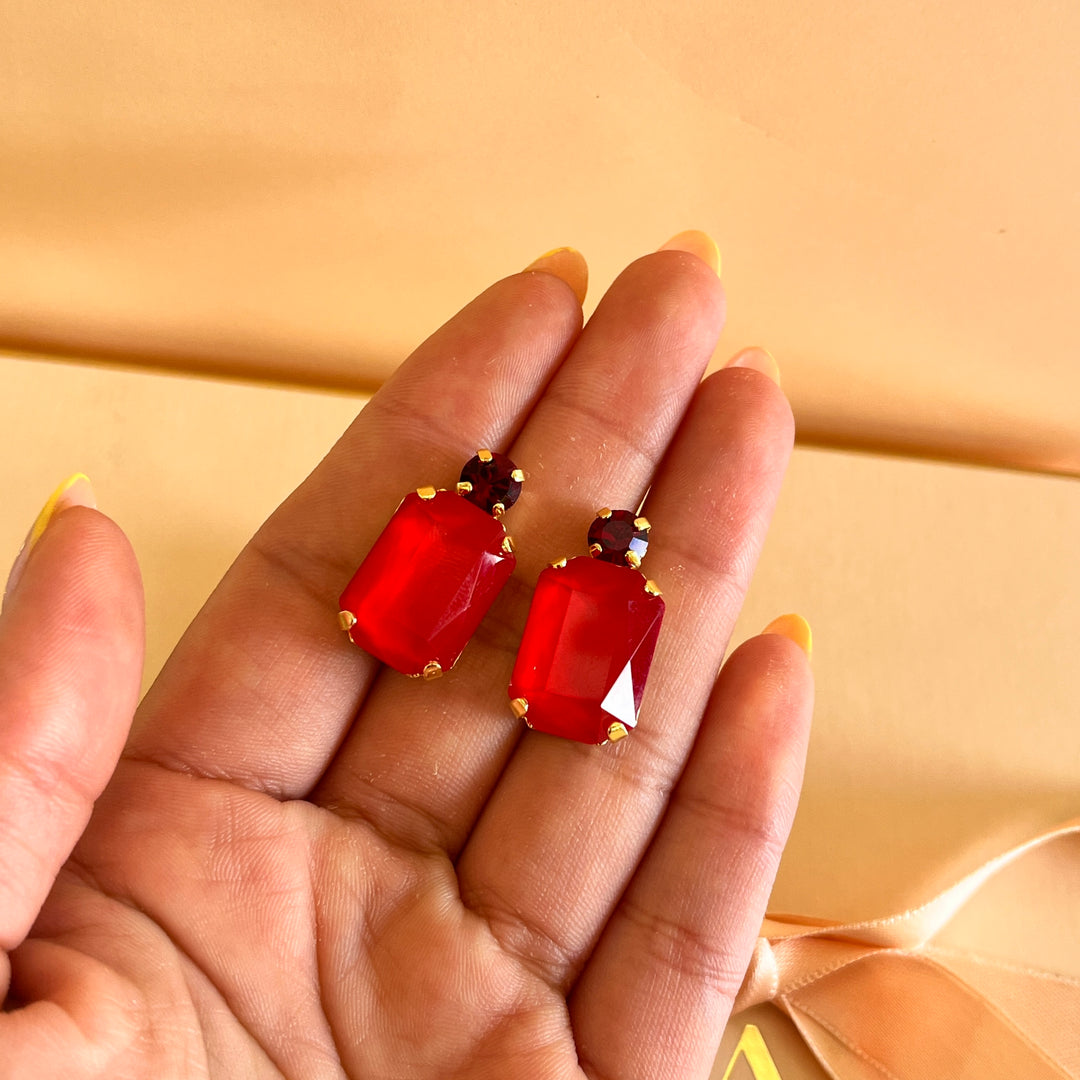 Red Swarovski crystals set