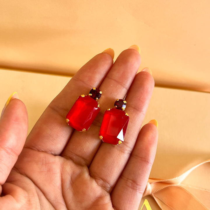 Red Swarovski crystals set