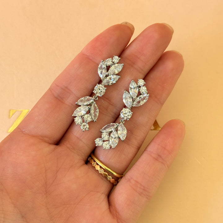 Marquise zircone silver set