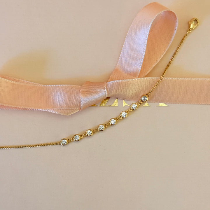 Zircone dainty gold plated bracelet