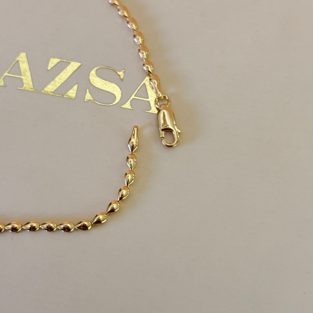 Zircone teardrop gold plated sterling silver necklace