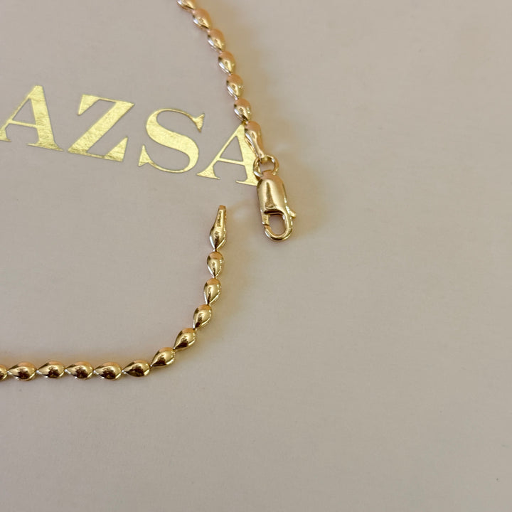 Zircone teardrop gold plated sterling silver necklace